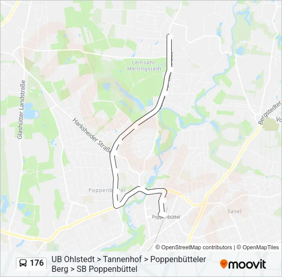 176 Bus Line Map