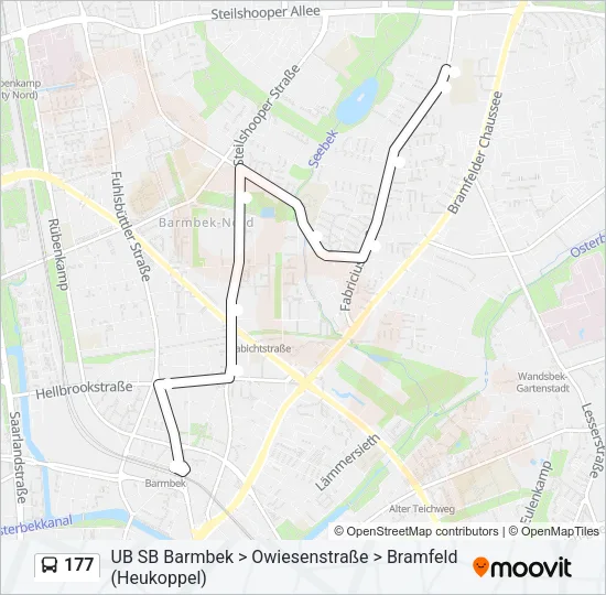 177 Bus Line Map