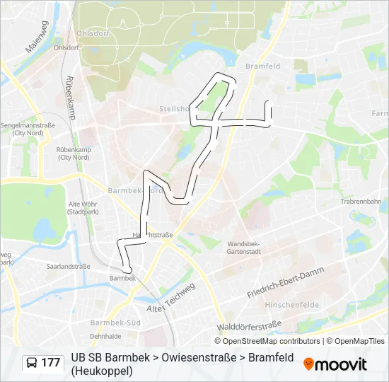177 Bus Line Map