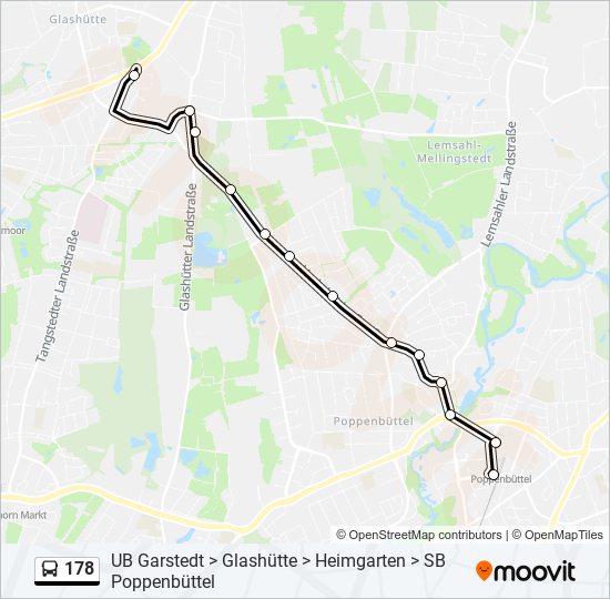 178 bus Line Map