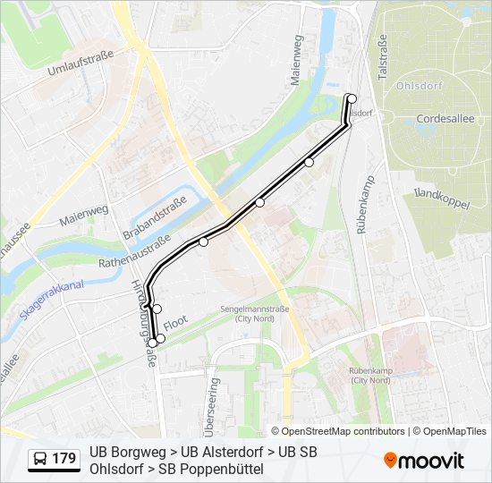 179 bus Line Map