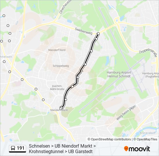 191 bus Line Map