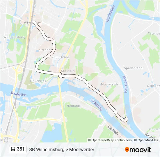 Автобус 351: карта маршрута