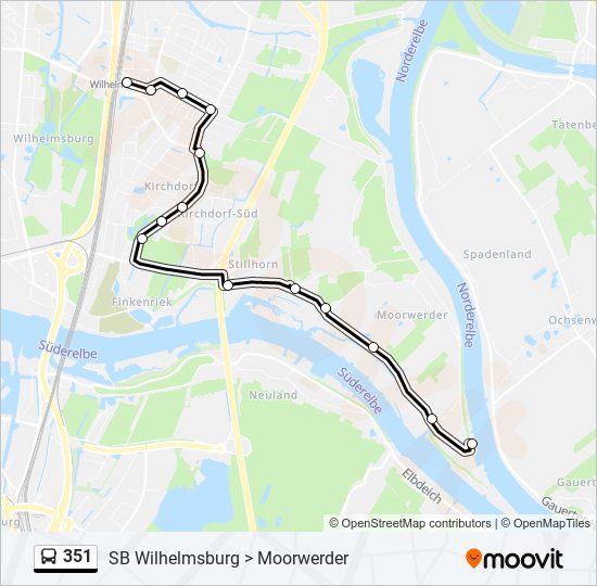 351 bus Line Map