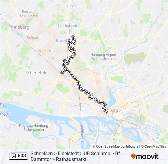 603 bus Line Map