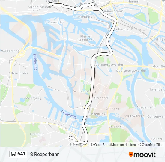 Автобус 641: карта маршрута
