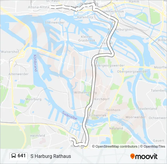 Автобус 641: карта маршрута