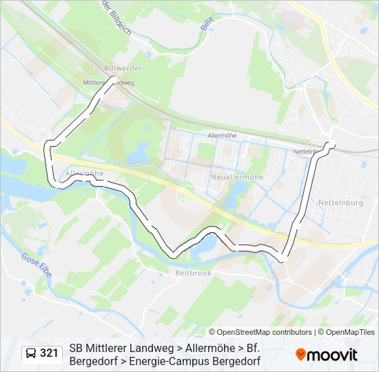 Автобус 321: карта маршрута