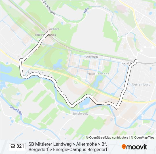 Автобус 321: карта маршрута