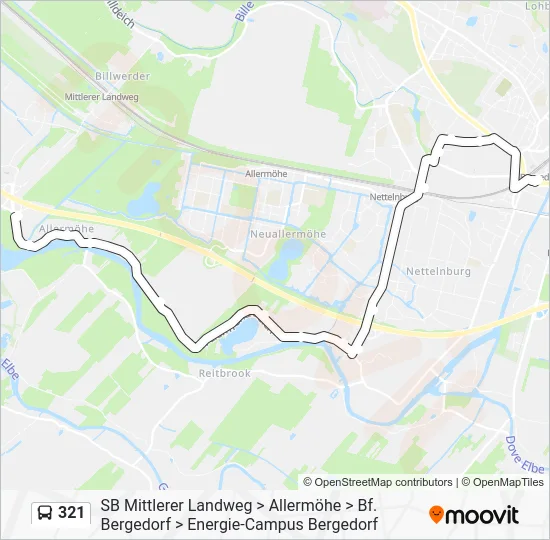 Автобус 321: карта маршрута