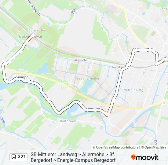 Автобус 321: карта маршрута