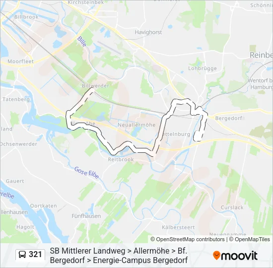 Автобус 321: карта маршрута