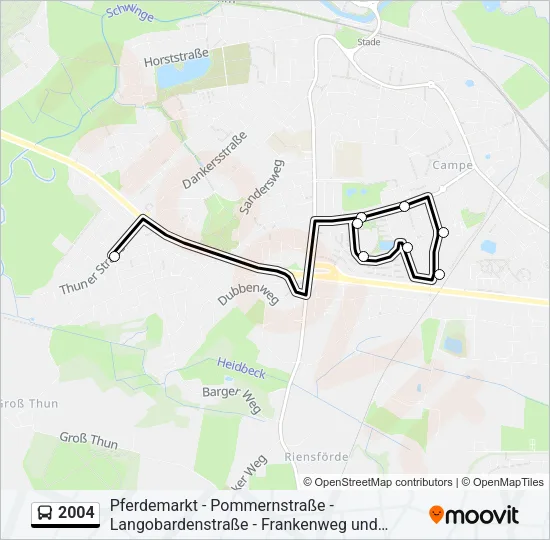 2004 Bus Line Map
