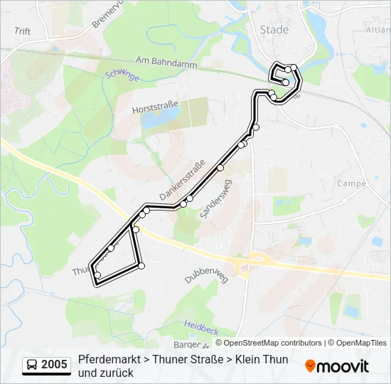 2005 Bus Line Map