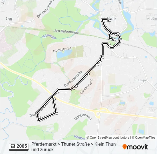 2005 Bus Line Map