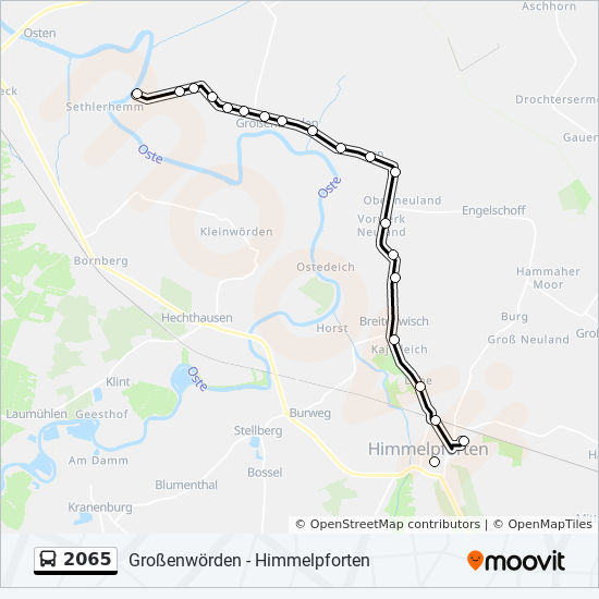 2065 bus Line Map