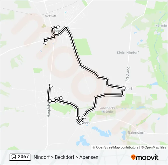 2067 Bus Line Map
