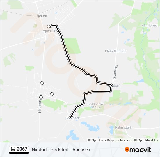 Bus 2067: карта маршрута