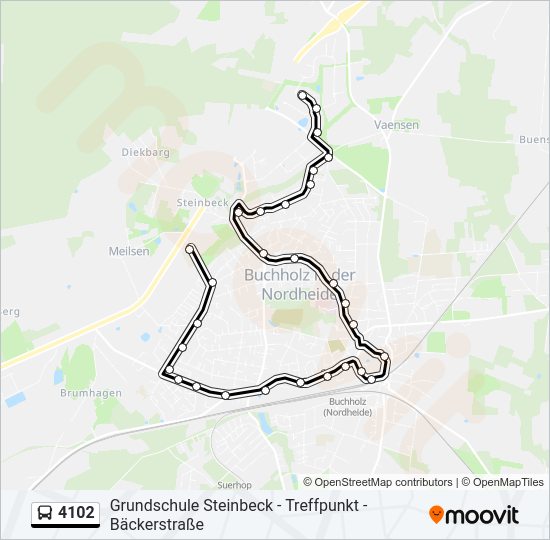 Автобус 4102: карта маршрута