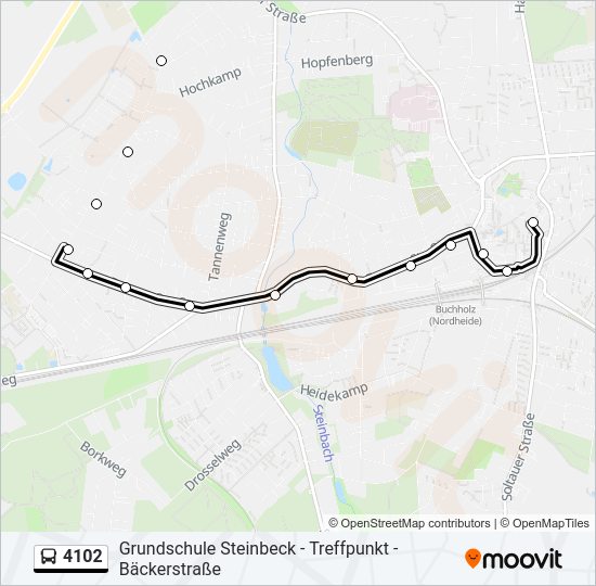 Автобус 4102: карта маршрута