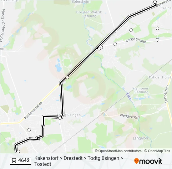 Автобус 4642: карта маршрута