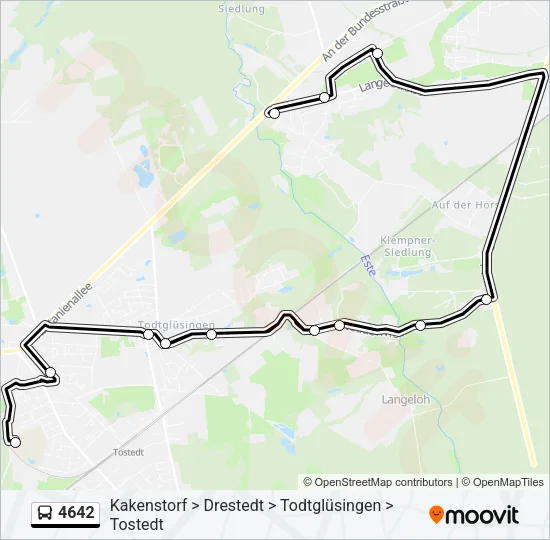 Автобус 4642: карта маршрута