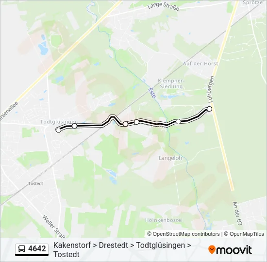 Автобус 4642: карта маршрута