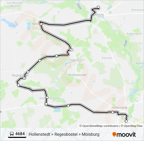 Автобус 4684: карта маршрута