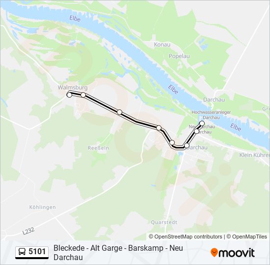 5101 bus Line Map