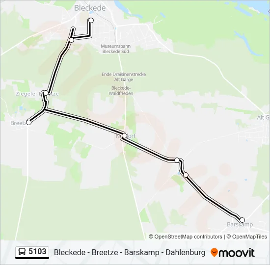 5103 Bus Line Map