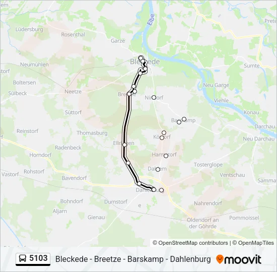 5103 Bus Line Map