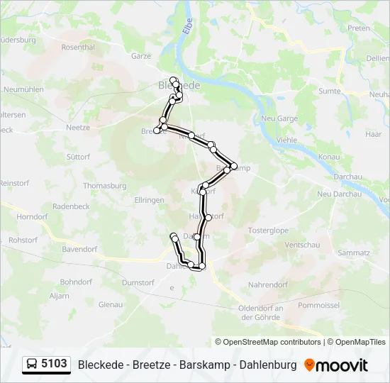 5103 Bus Line Map