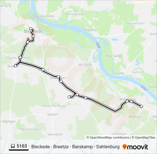 5103 Bus Line Map