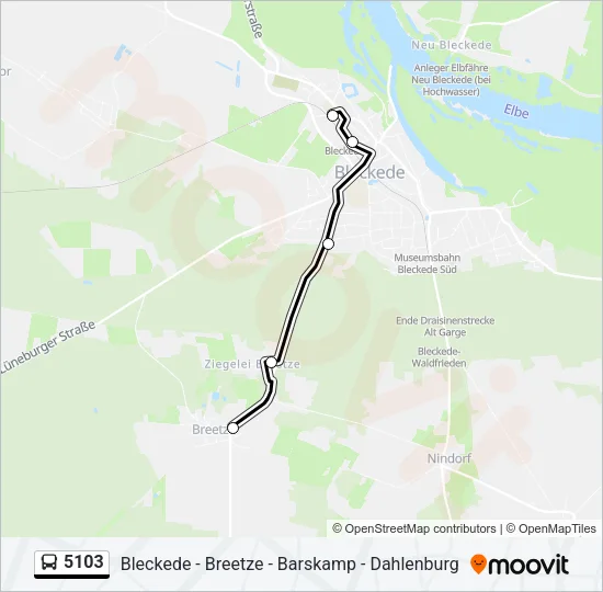 5103 Bus Line Map