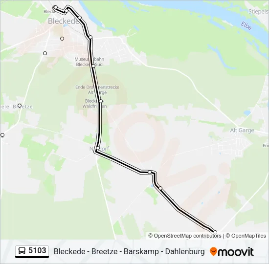 5103 Bus Line Map