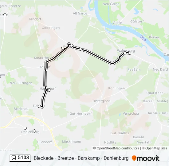 5103 Bus Line Map