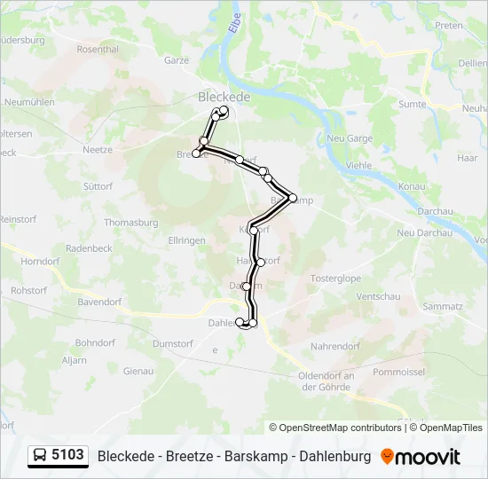 5103 Bus Line Map