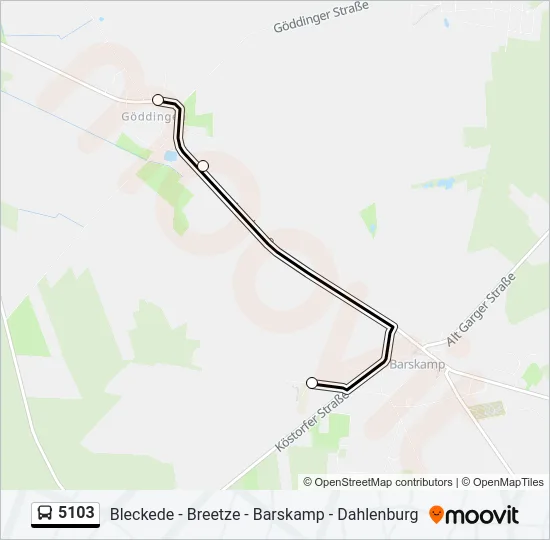 5103 Bus Line Map