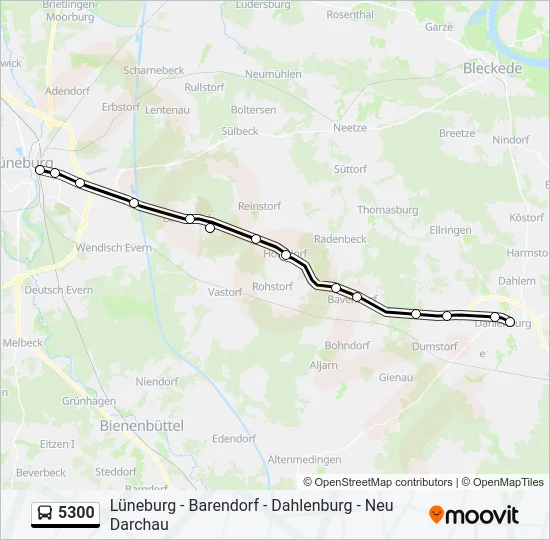 5300 Bus Line Map