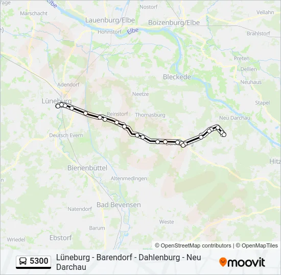 5300 Bus Line Map