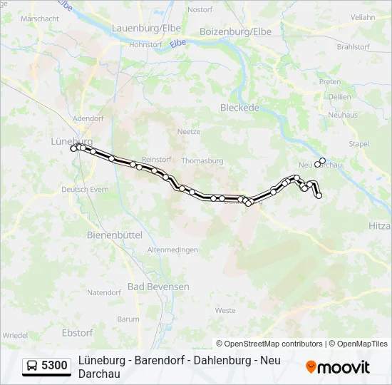 5300 Bus Line Map