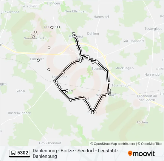 5302 Bus Line Map