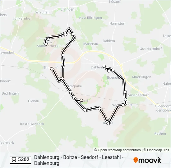 5302 Bus Line Map