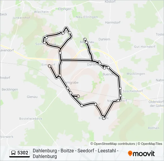 5302 Bus Line Map