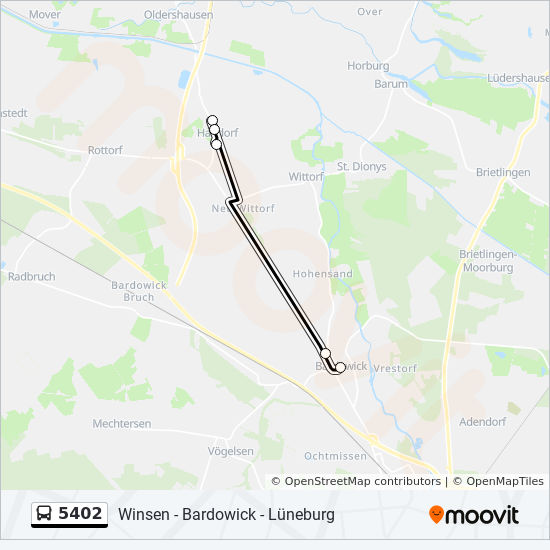 5402 bus Line Map