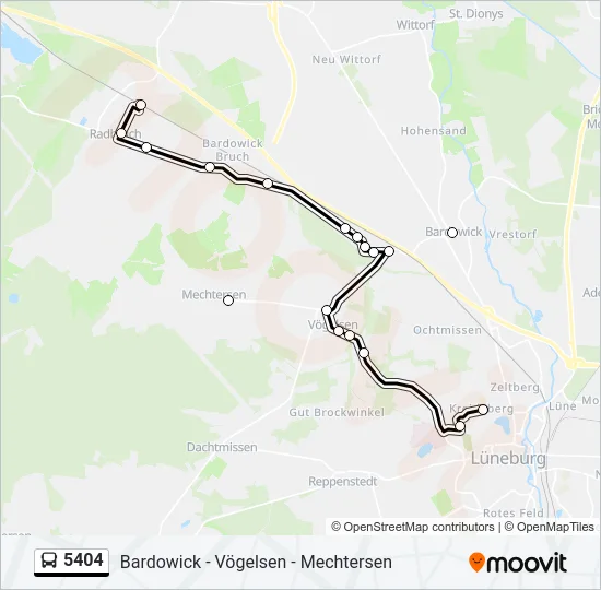 5404 Bus Line Map