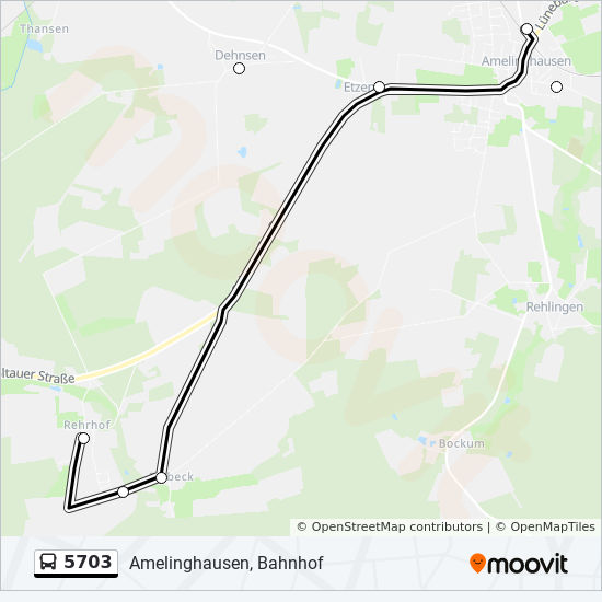 5703 bus Line Map