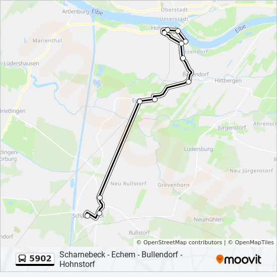 5902 bus Line Map