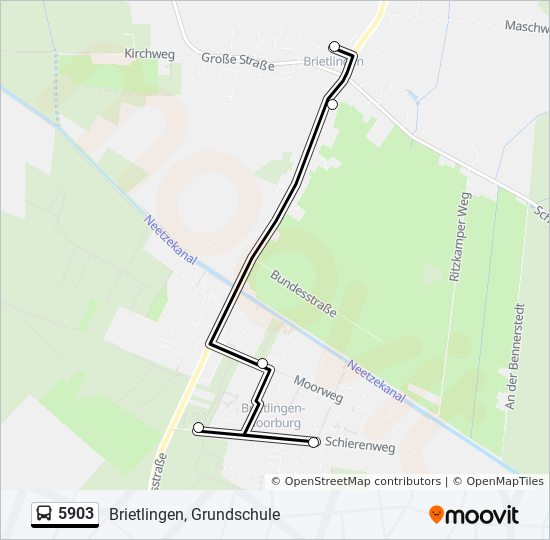 5903 bus Line Map