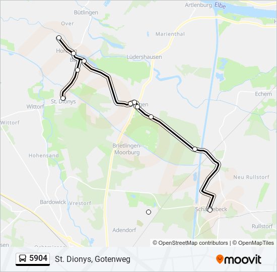 5904 bus Line Map